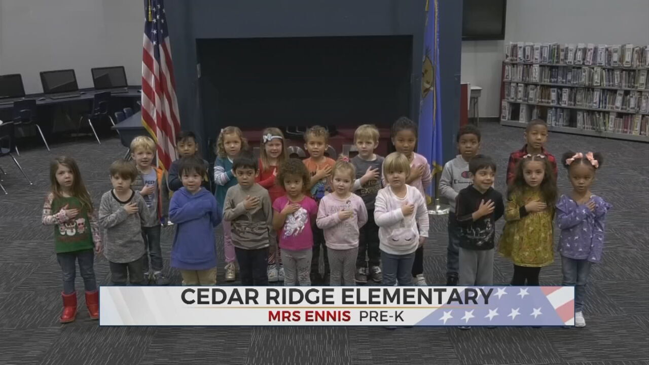 Daily Pledge: Pre-K Students From Cedar Ridge Elementary