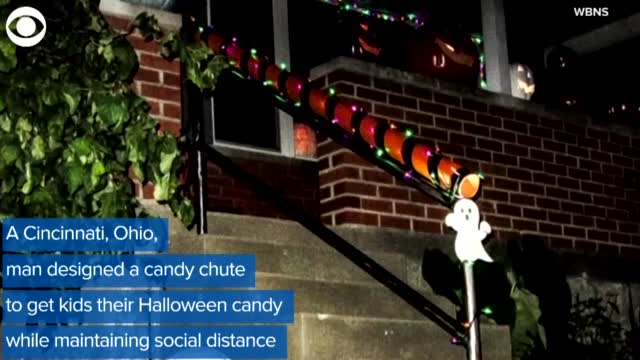 WATCH: Man Builds Candy Chute To Maintain Social Distance For Halloween