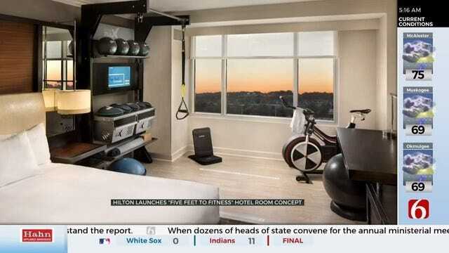 Hilton Launches '5 Feet To Fitness' Hotel Rooms