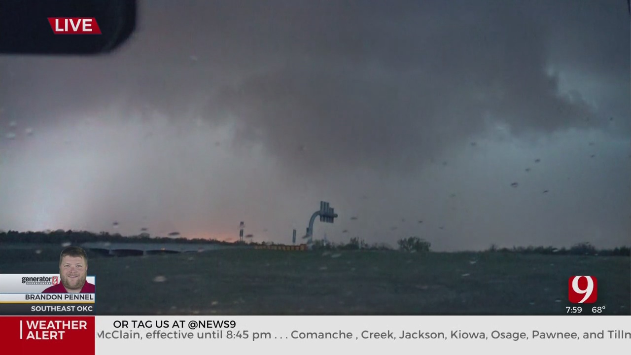 VIDEO: Storm Tracker Sees Power Flashes, Possible Tornado In SE OKC