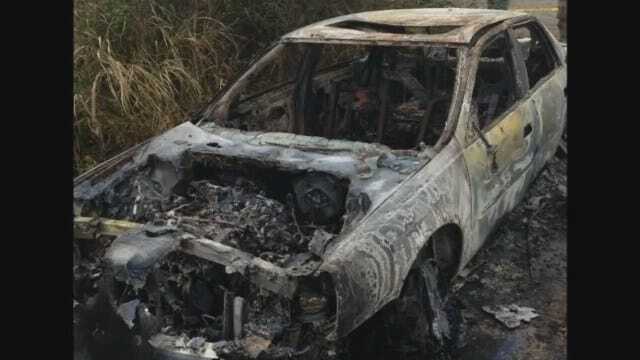 Muskogee Officials Say Human Remains Found In Burned Out Car