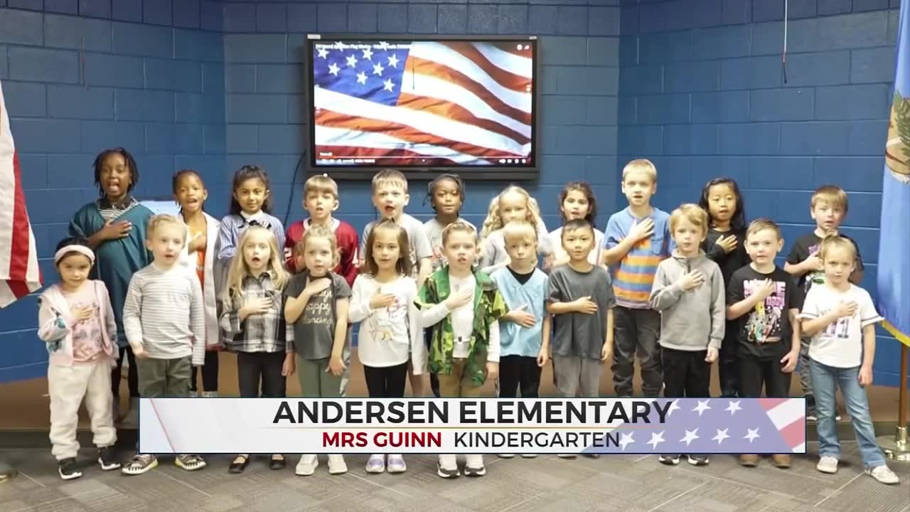 Daily Pledge: Kindergarten Students From Andersen Elementary