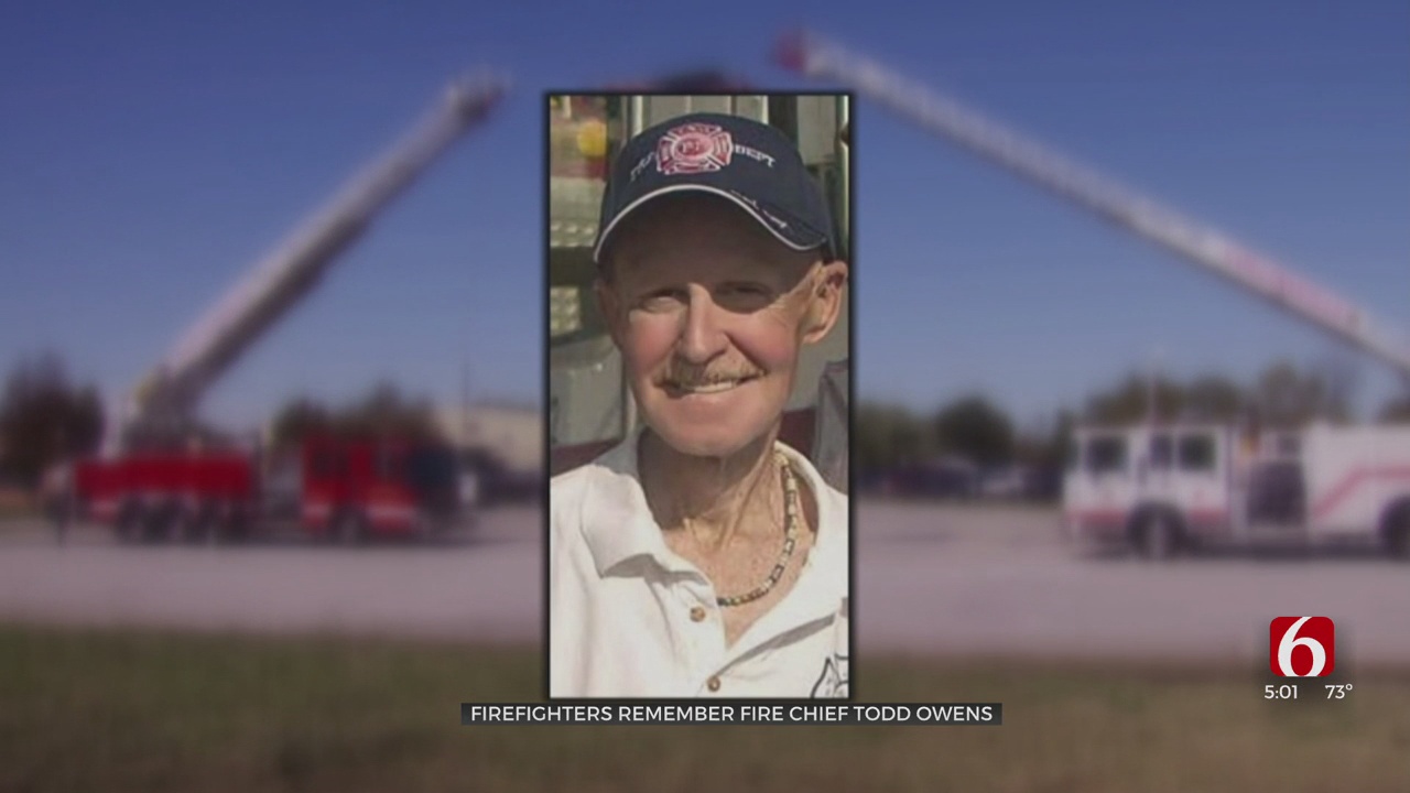 Firefighters Honor Longtime Volunteer Fire Chief Todd Owens 