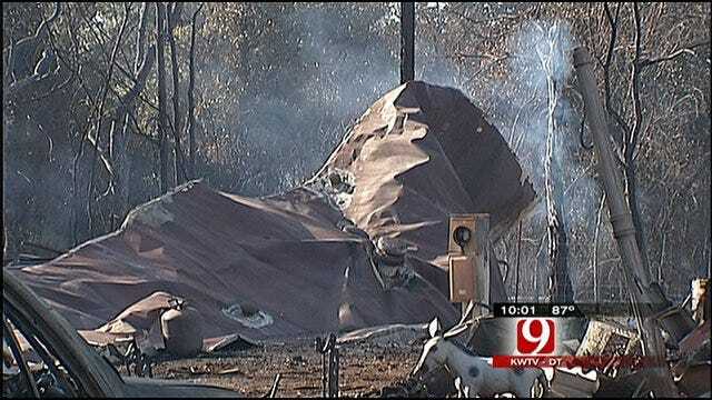 Wildfire Destroys Homes, Car Near Harrah