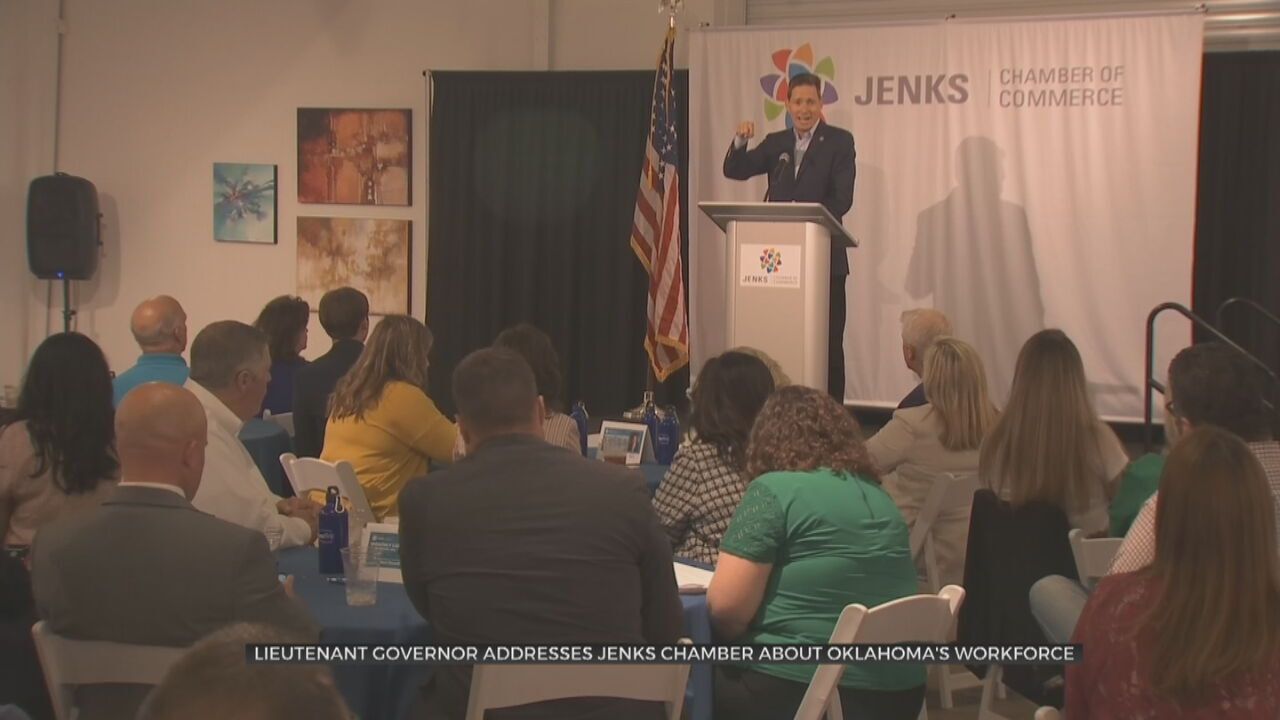 Lt. Governor Matt Pinnell Addresses Jenks Chamber About Oklahoma's Workforce 