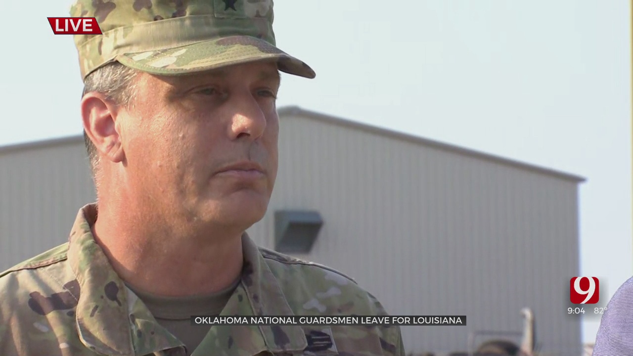 Oklahoma National Guard Leaves For Louisiana Clean Up Effort