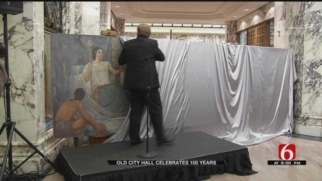 Tulsa Leaders Unveil 17-Foot Mural Inside Old City Hall