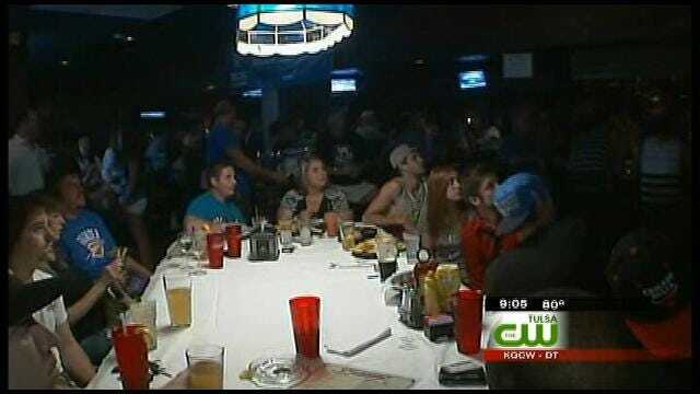 Tulsa NBA Watch Party Turns Green Country Thunder Blue