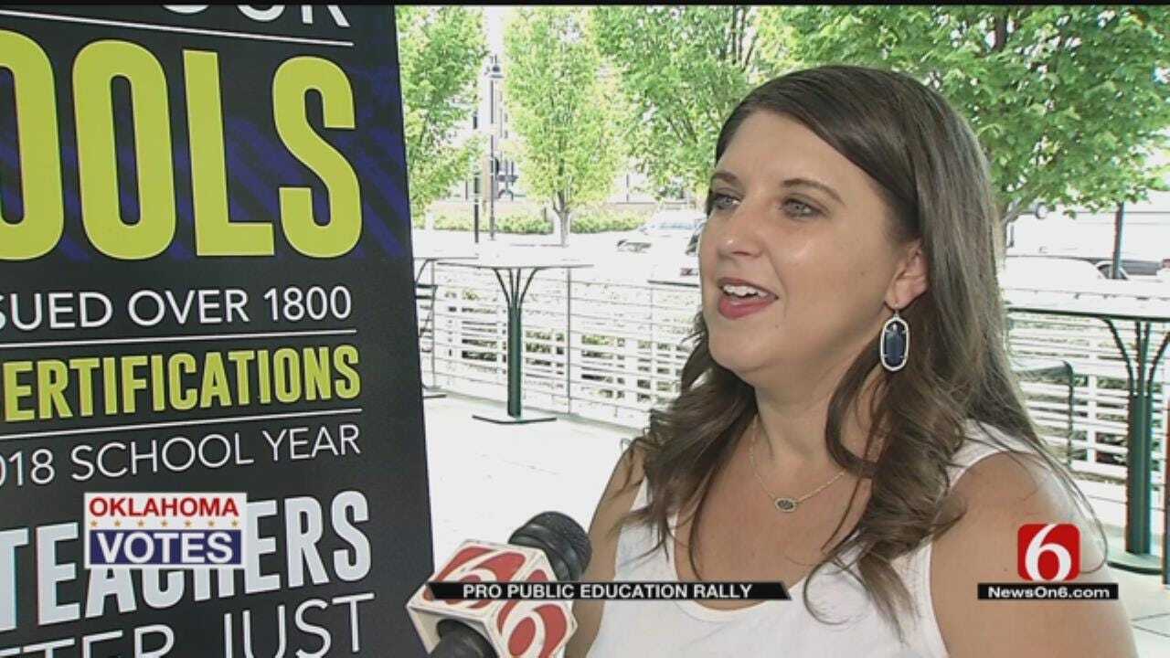 Rally For Public Education Funding Held In Tulsa