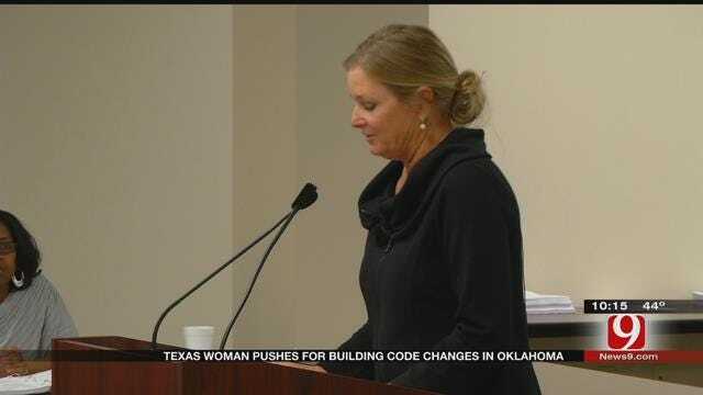 Texas Woman Pushes For Building Code Changes In OK