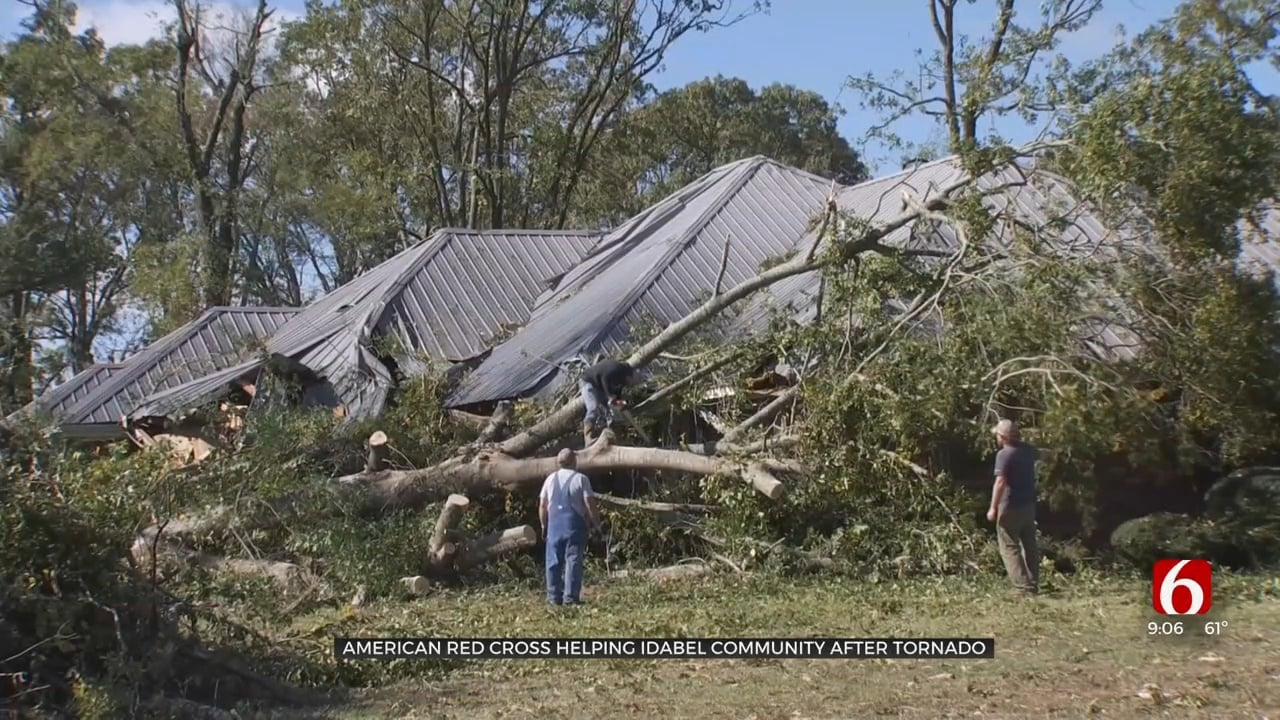American Red Cross Helping With Cleanup Efforts After Tornado Hits Idabel
