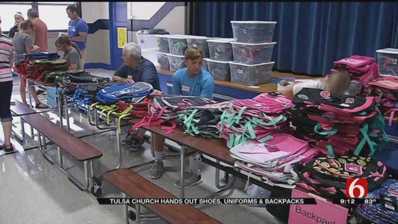 Tulsa Church Gives Uniforms And Supplies To Elementary Students