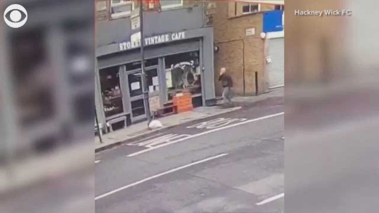 Man Narrowly Escapes Wall Collapse In London