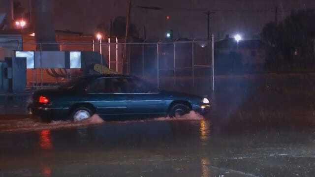 WEB EXTRA: Video From Flooded Tulsa Streets