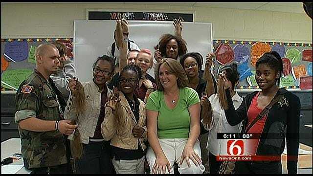 High School Students Give Tulsa Math Teacher Haircut