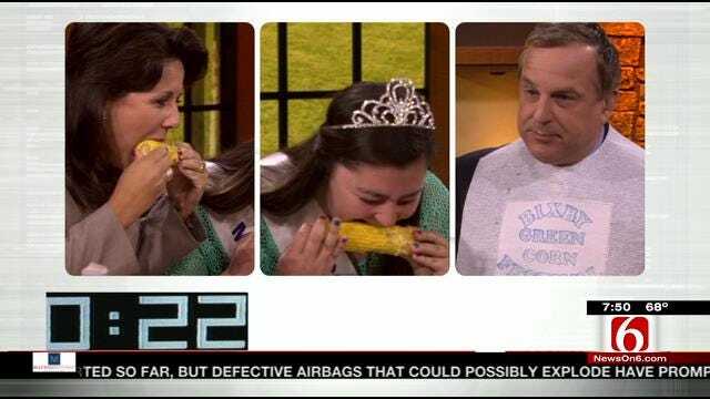 6 In The Morning Anchors Compete In Corn Eating Contest