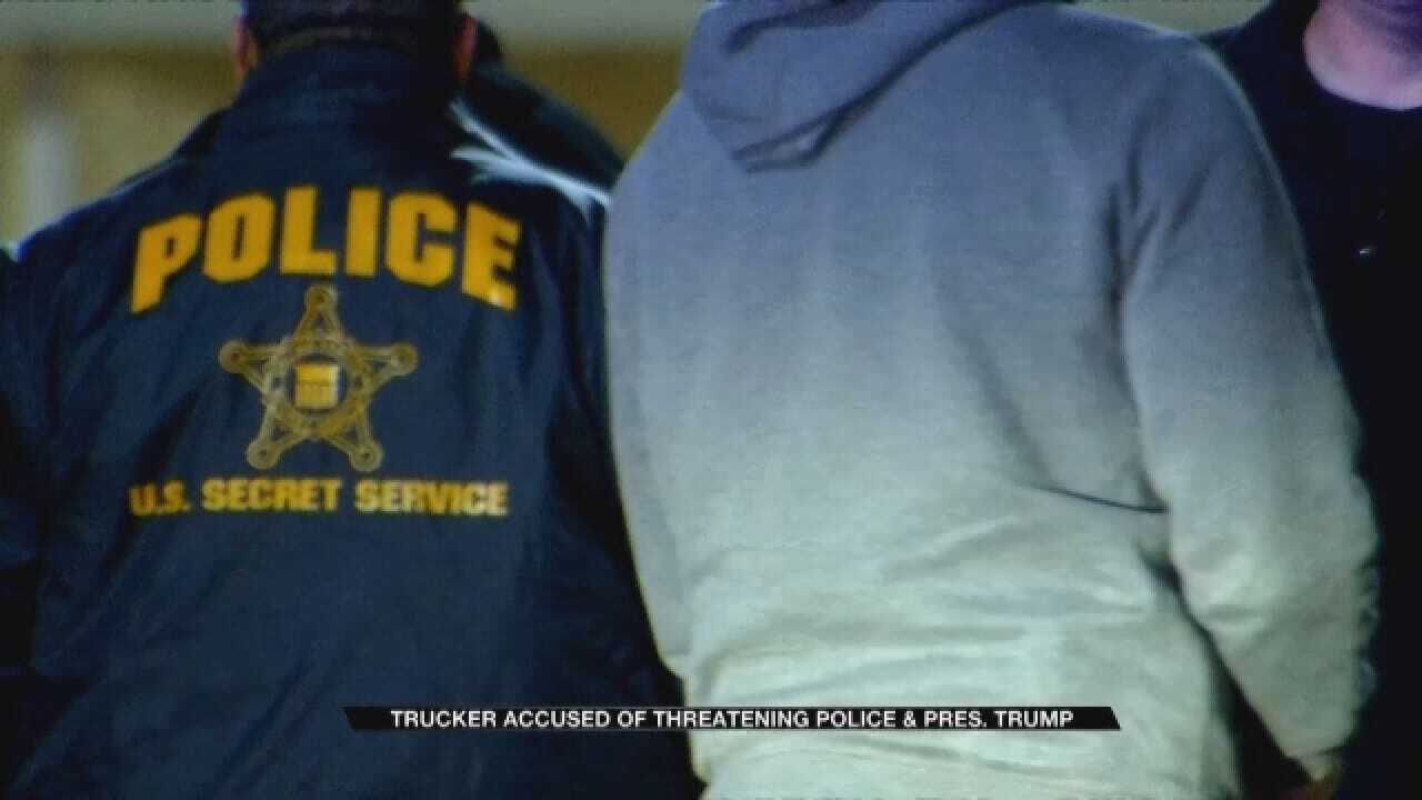 Truck Driver Arrested, Accused Of Threatening Police And Pres. Trump