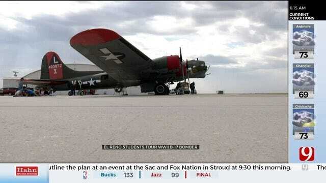 El Reno Students Tour WWII B-17 Bomber