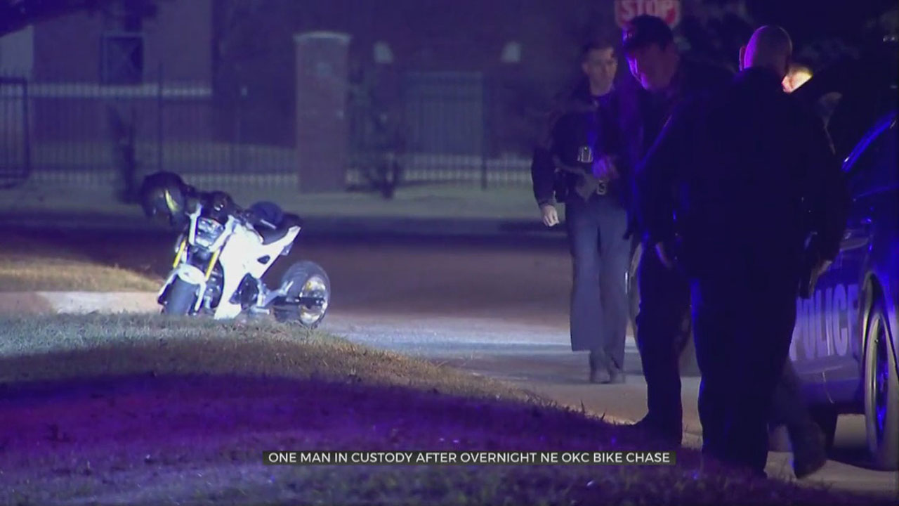Man In Custody After Leading Officers On Overnight Motorcycle Chase In NE OKC 