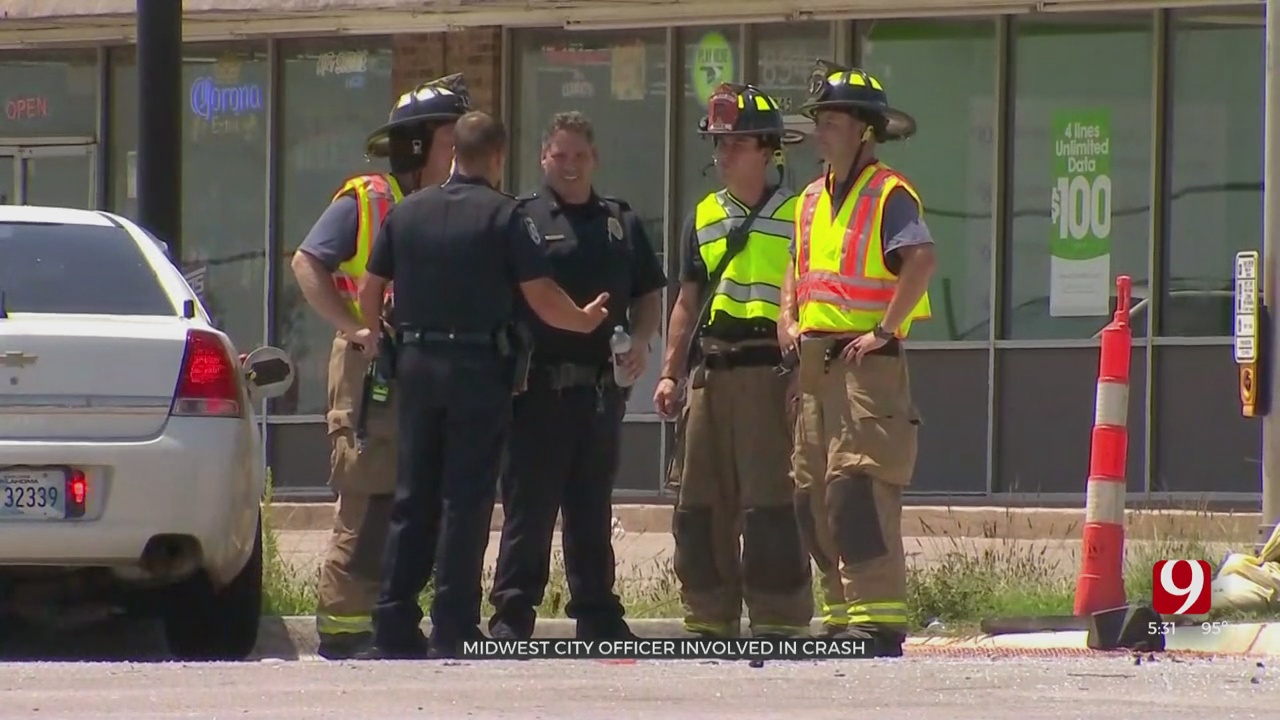 Police Officer Injured In Midwest City Accident