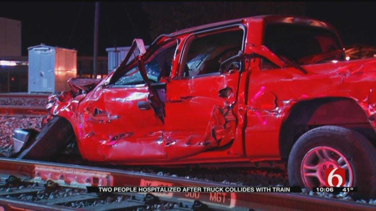 Truck Dragged 200 Feet After Impact With Train