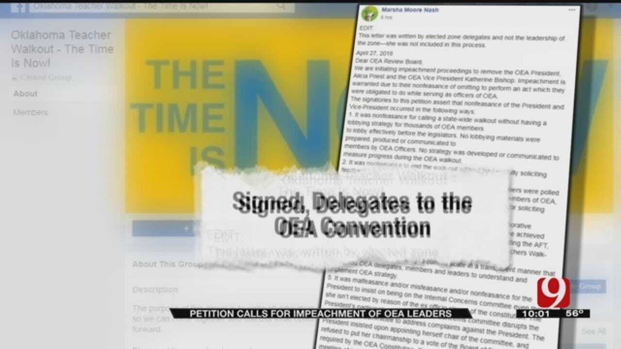 Petition Calls For Impeachment Of OEA Leaders