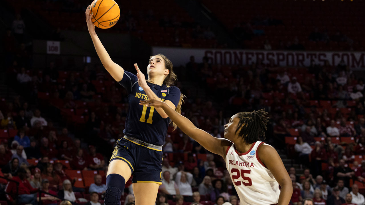 Mabrey’s 29 Points Help Notre Dame Roll Past Oklahoma 108-64