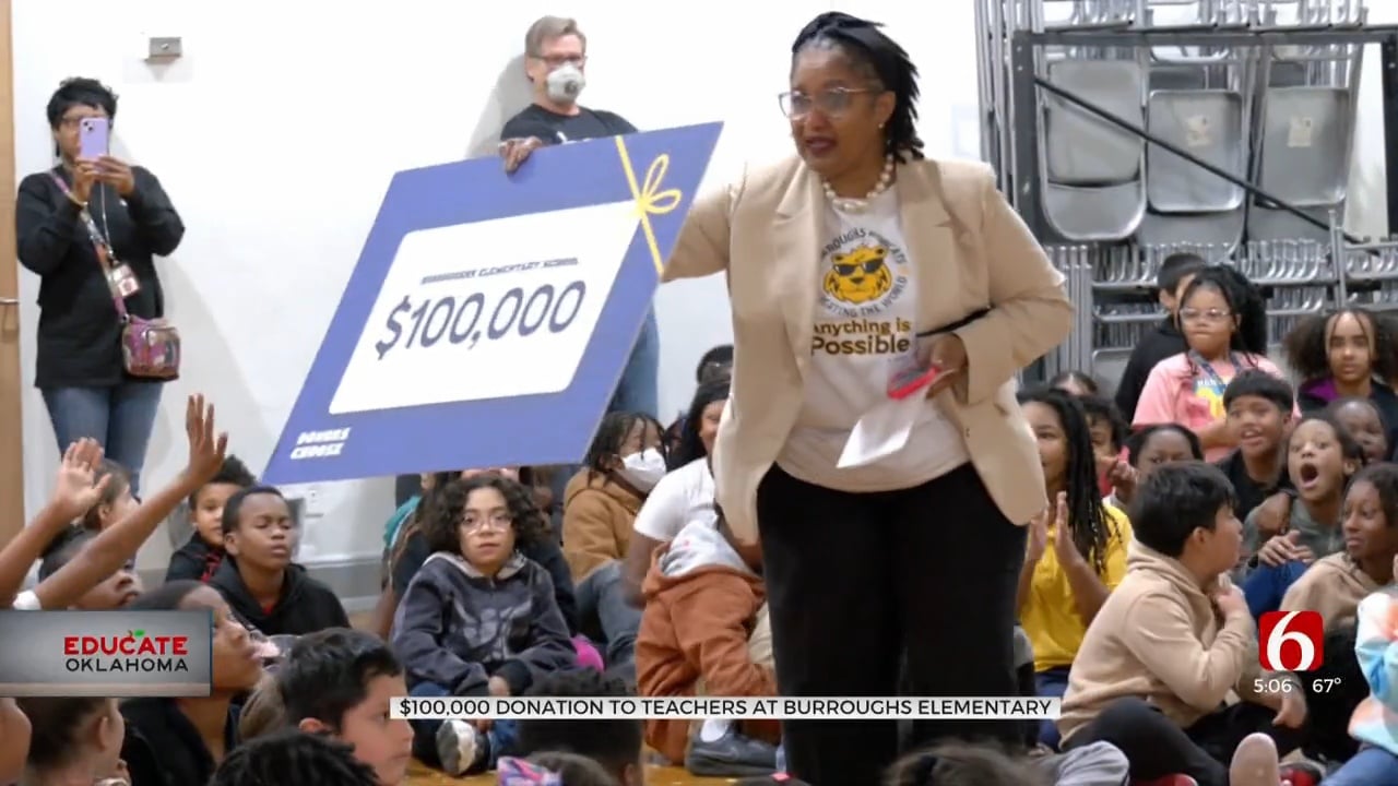 Teachers Surprised With $100,000 'Donors Choose' Gift At Tulsa Elementary School