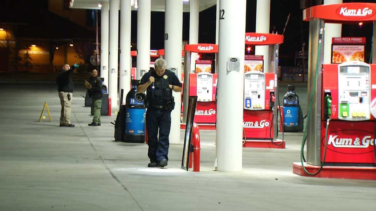 Scenes From Shootout At Tulsa Gas Station
