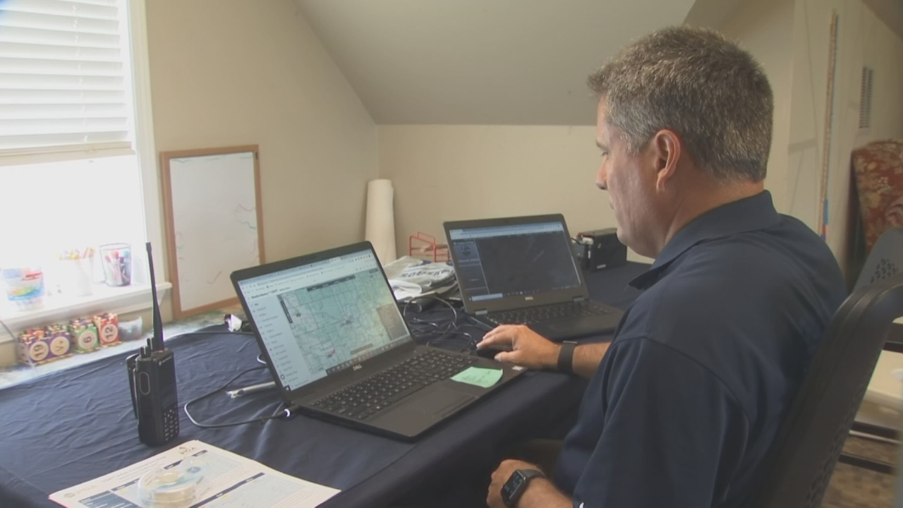 PGA Meteorologist Monitors Weather During Golf Tournament