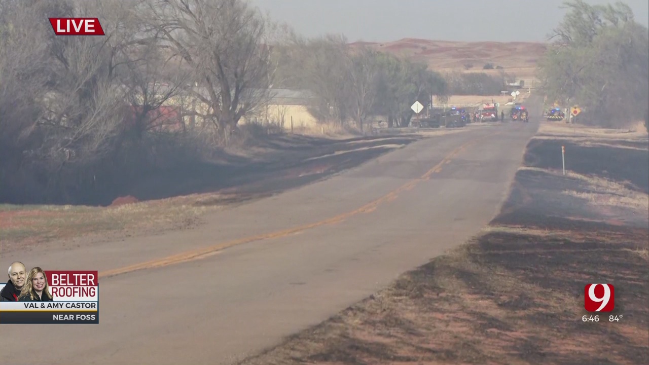 Troopers Reopen OK-44 In Washita County, Grass Fire Under Control