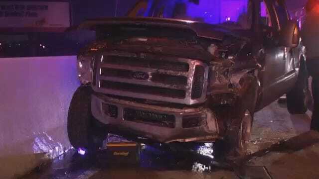 WEB EXTRA: Video From Scene Of Pickup Truck Crash On I-244