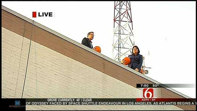 Smashing Pumpkins From The Roof Of The News On 6 In Downtown Tulsa