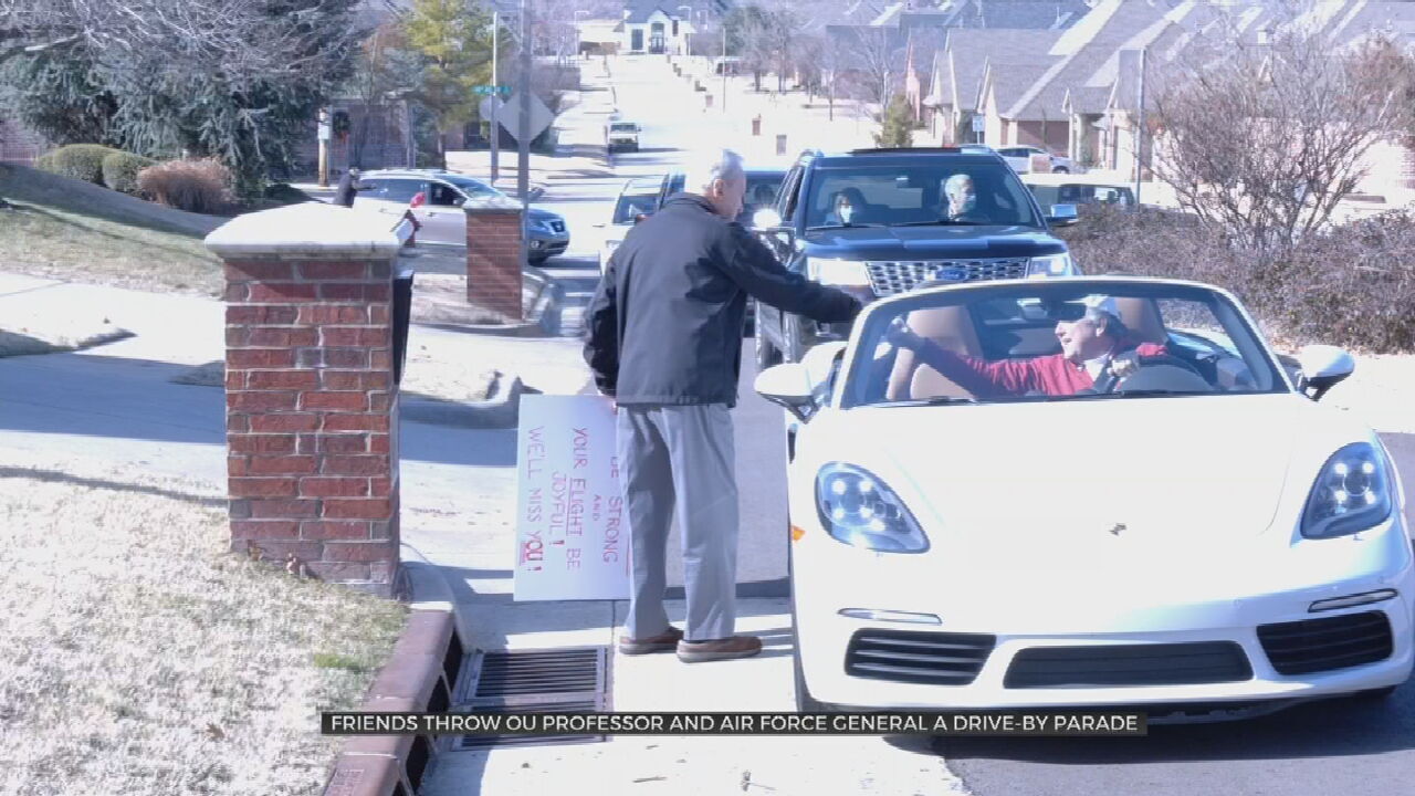 Oklahoma Veteran, OU Professor Gets Grand Drive-By Sendoff Before Moving Away
