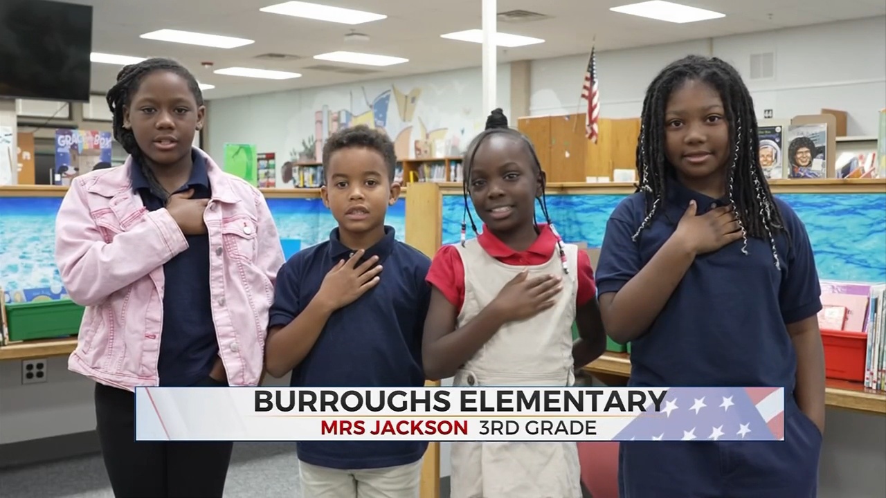 Daily Pledge: 3rd Grade Students At Burroughs Elementary