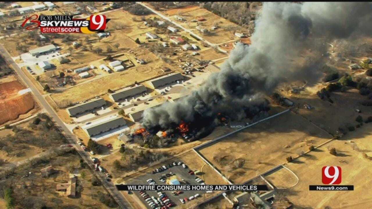 Edmond Wildfire Destroys Home, Several Vehicles