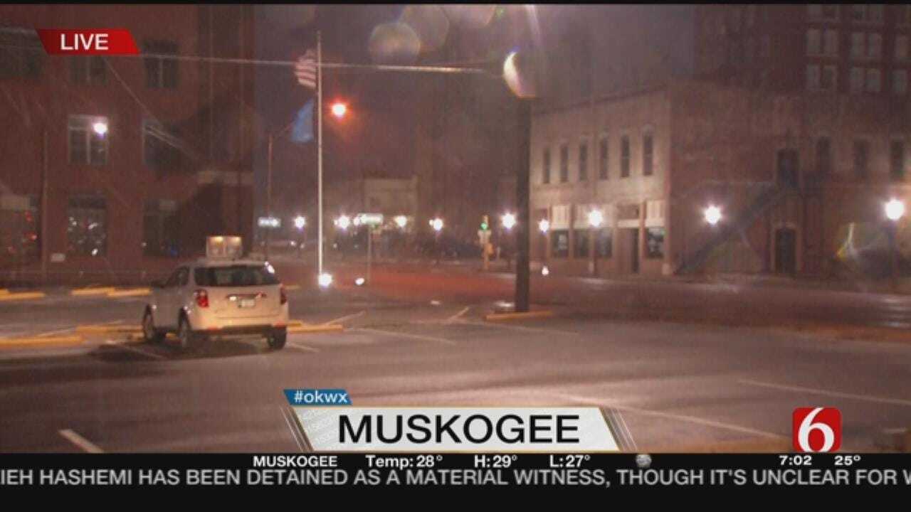 Snow, Wind Blow Through Muskogee
