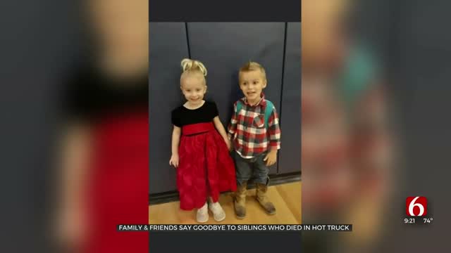 Family, Friends Say Goodbye To Oklahoma Siblings Who Died In Hot Car 