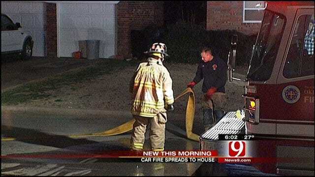 Firefighters Extinguish Early Morning Car, House Fire In OKC