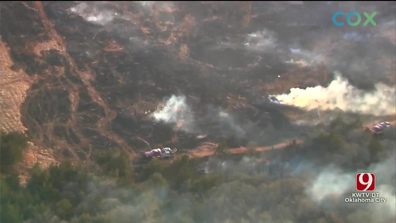 Firefighters Battle Wildfire Near NE 63rd & Sooner 