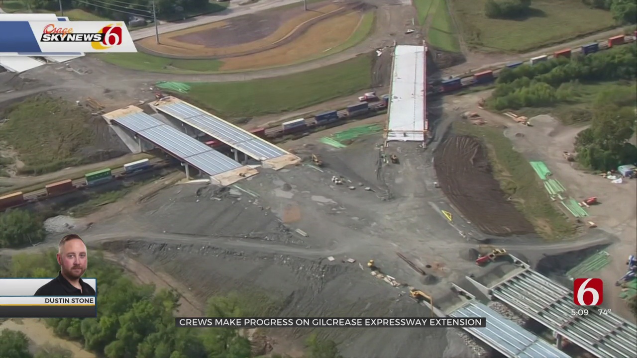 SkyNews 6 Video: Progress On Gilcrease Expressway Extension Project 
