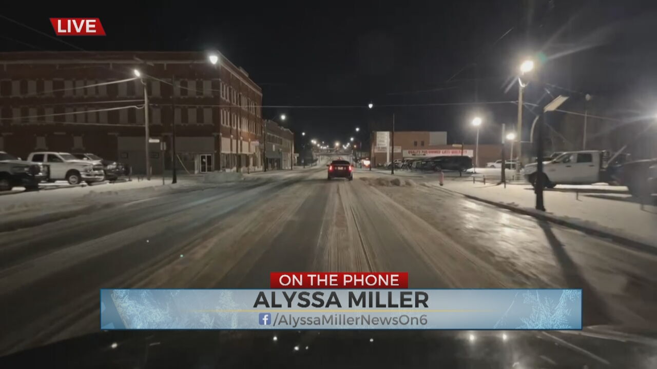 News On 6's Alyssa Miller Tracks Winter Weather Conditions Around Green Country