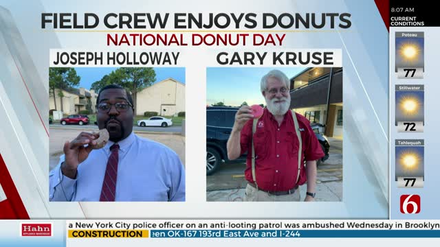 News On 6's Joseph Holloway, PhotoJournalist Gary Kruse Celebrate National Donut Day