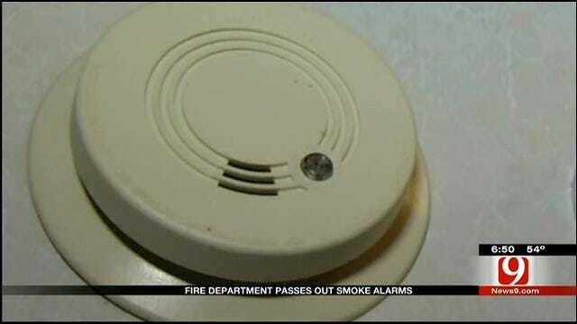 Earlsboro Firefighters Pass Out Smoke Alarms