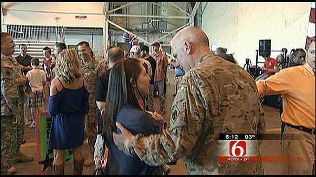 Green Country Families Welcome Home Members Of 45th