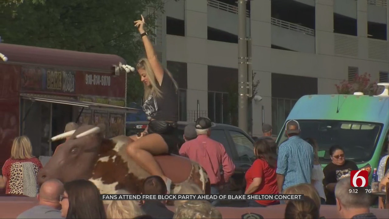 Block Party Ahead Of Blake Shelton Concert Draws Hundreds To Downtown Tulsa 