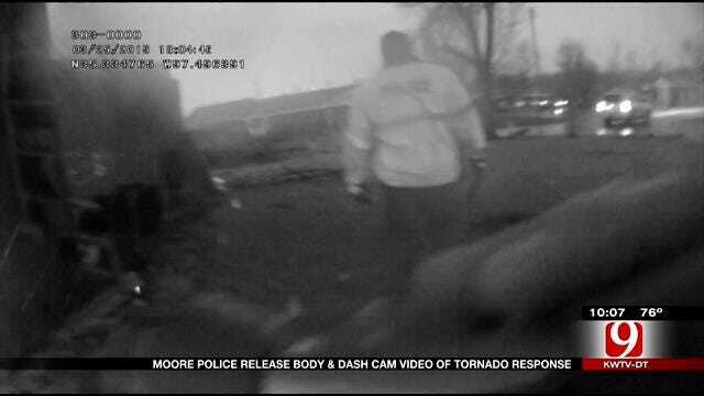 Body Cam Footage Shows Moore Police Tornado Response