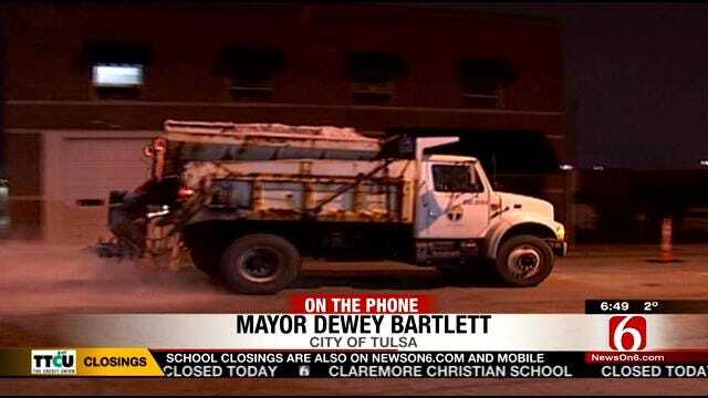WEB EXTRA: Tulsa Mayor Dewey Bartlett Give Snow Removal Update