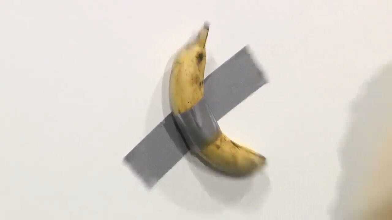 Performance Artist Eats Banana Duct-Taped To Wall That Sold For $120,000