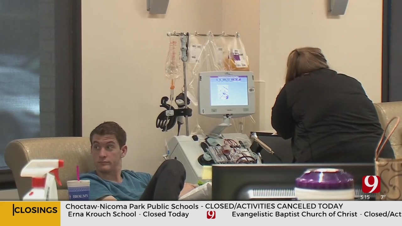 Oklahoma Blood Institute In Need Of Blood Donations After Winter Storm 